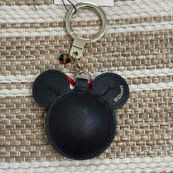 Kate Spade New York x Minnie Mouse Jump Ring Keychain Purse Charm Black Red Bow - Picture 3 of 7